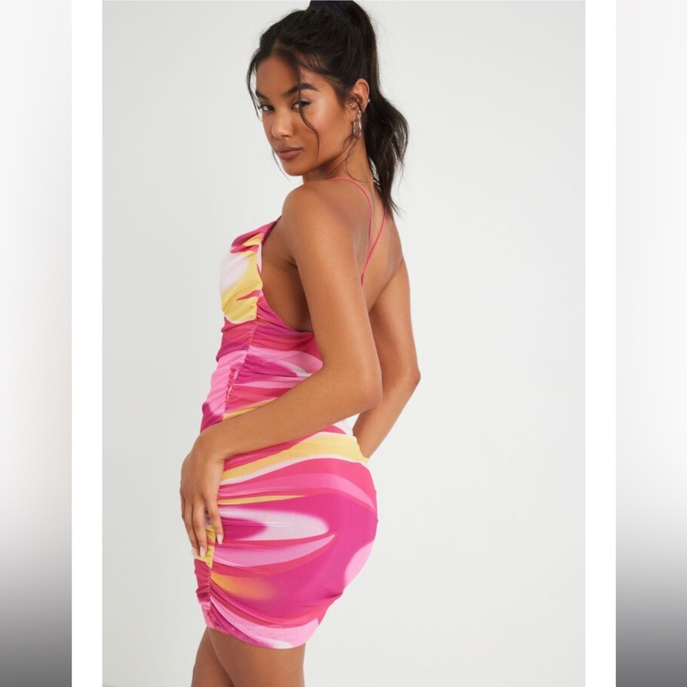 Morgan Mesh Ruched Cami Dress